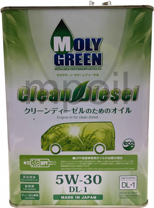 Масло Moly Green CLEAN DIESEL 5W-30 DL-1 4л