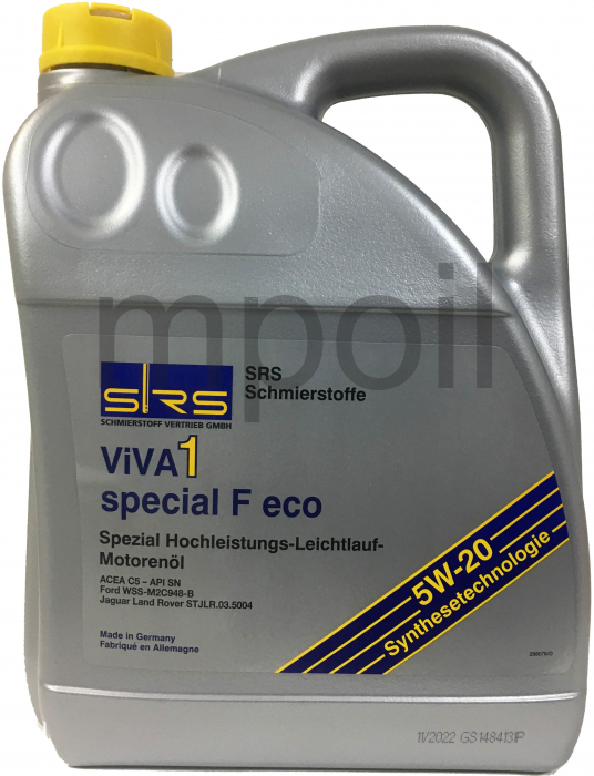 Масло SRS VIVA1 Special F Eco 5W20 5л